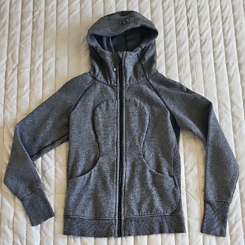Gray Scuba Zip-Up Hoodie